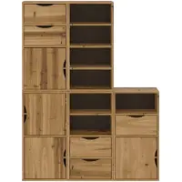 vidaXL Bijzetkasten 5 st "ODDA" 40x24x79 cm massief grenenhout