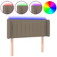 vidaXL Hoofdbord LED 103x16x78/88 cm stof taupe