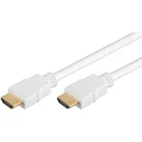 Goobay 15m HDMI kabel 2.0 met Ethernet, wit [4K (2160p), tot 18Gbit/s, vergulde contacten, ARC]