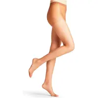 Falke Invisible Deluxe eenkleurig materiaal transparant 8 DEN panty dames bruin - maat M