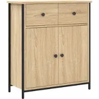 vidaXL Dressoir 70x30x80 cm bewerkt hout sonoma eikenkleurig