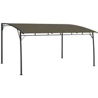 vidaXL Zonneluifel 4x3x2,55 m taupe