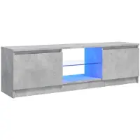 vidaXL Tv-meubel met LED-verlichting 120x30x36 cm betongrijs