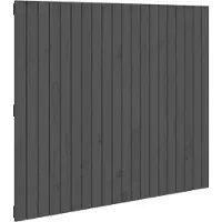 vidaXL Wandhoofdbord 127,5x3x110 cm massief grenenhout grijs