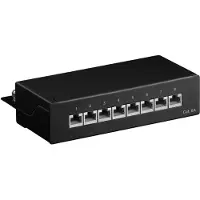 Goobay Patchpaneel | Cat6a S/FTP | 8 poorten (Desktop, Zwart)