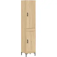 vidaXL Hoge kast 34,5x34x180 cm bewerkt hout sonoma eikenkleurig