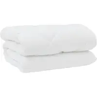 vidaXL Winterdekbed met kussens, 3 stuks, wit, microvezel