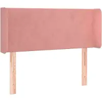 vidaXL Hoofdbord met randen 83x16x78/88 cm fluweel roze