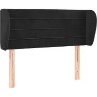 vidaXL Hoofdbord met randen 93x23x78/88 cm fluweel zwart