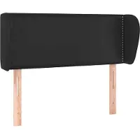 vidaXL Hoofdbord met randen 93x23x78/88 cm kunstleer zwart