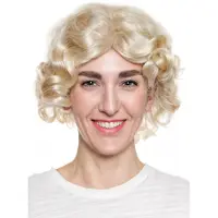 Metamorph Jaren 50 krullenpruik kort blond