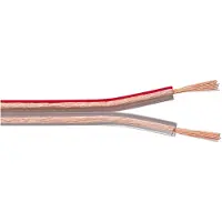 Goobay Luidspreker kabel (CU koper) - 2x 0,75mm² / transparant - 50 meter
