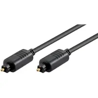 Goobay Optische Toslink Kabel - 5mm dik - Verguld - 5 meter - Zwart