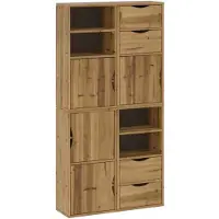 vidaXL Bijzetkasten 4 st ODDA 40x24x79 cm massief grenenhout