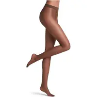 Falke Pure Matt eenkleurig materiaal transparant 20 DEN panty dames bruin - maat S