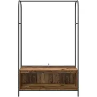 vidaXL Kledingrek Bruin Eiken 100 x 44 x 160 cm Bewerkt hout
