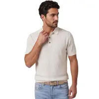 Gentiluomo creme poloshirt effen