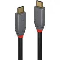 Lindy 36901 USB 3.1 Kabel Typ C/C 5A PD Anthra Line M/M 1m