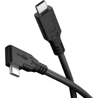 Goobay USB-C kabel | haaks (links/rechts) | USB4 40 Gbps | PD 100W | 8K 60Hz | zwart | 1 meter