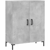 vidaXL Dressoir 69,5x34x90 cm bewerkt hout betongrijs