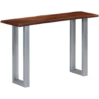 vidaXL Wandtafel 115x35x76 cm massief acaciahout en ijzer