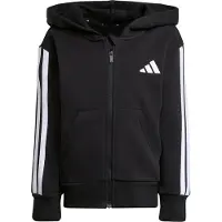 Adidas Sportief sweatvest 'ESSENTIALS FULL ZIP' zwart / wit