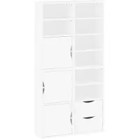 vidaXL Bijzetkasten 4 st "ODDA" 40x24x79 cm massief grenenhout wit