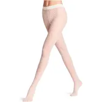Falke Shell Fragments gedessineerd materiaal transparent 20 DEN panty dames wit - maat XL