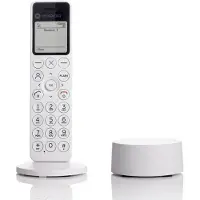 Motorola Voice DECT DOT4 digitale draadloze telefoon met antwoordapparaat, oproepblokkering, handsfree-functie, verlicht display en telefoonboek voor 200 contacten.