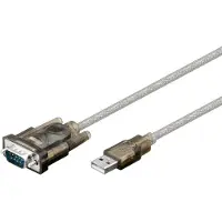 Goobay USB-to-Serial Adapter, transparent 1.5 m