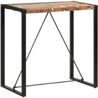 vidaXL Bartafel 110x60x110 cm massief gerecycled hout