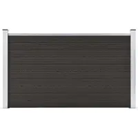 vidaXL Schuttingpaneel, WPC, 180x105 cm, zwart