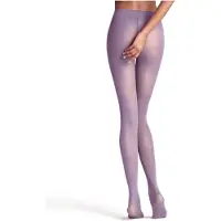 Falke Matt Deluxe eenkleurig materiaal transparant 30 DEN panty dames paars - maat S