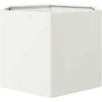 vidaXL Plantenbak zeshoek 69x60x45 cm staal wit