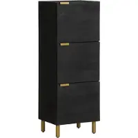 vidaXL Hoge kast 40x33x110 cm bewerkt hout zwart