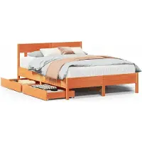 vidaXL Bedframe zonder matras massief grenenhout wasbruin 160x200 cm