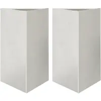 vidaXL Plantenbakken 2 st driehoek 50x43x75 cm roestvrij staal