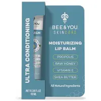 BEE&YOU Bee and You Ultra Conditioning 100% Natural Moisturizing Lip Balm Chapstick Chapped Lips Treatment Severe Beeswax Propolis Extract Raw Honey V