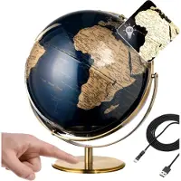 Troika JURI LIGHT FLEX Wereldbol met verlichting - Dimbare SOMPEX LED Globe - Oplaadbaar - Blauw