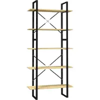 vidaXL Boekenkast met 5 schappen 80x30x175 cm massief grenenhout