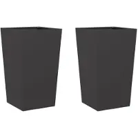 vidaXL Plantenbakken 2 st 45x45x75 cm staal zwart