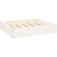 vidaXL Hondenmand 51,5x44x9 cm massief grenenhout wit
