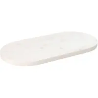 vidaXL Tafelblad ovaal 60x30x2,5 cm massief grenenhout wit