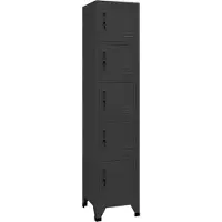 vidaXL Lockerkast 38x40x180 cm staal antracietkleurig
