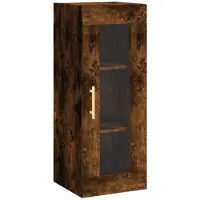 vidaXL Bovenkast 34,5x34x90 cm gerookt eikenkleurig