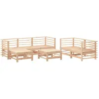 vidaXL 7-delige Loungeset massief grenenhout