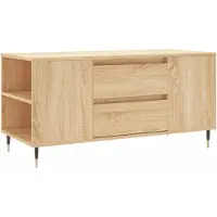 vidaXL Salontafel 102x44,5x50 cm bewerkt hout sonoma eikenkleurig