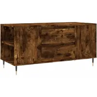vidaXL Salontafel 102x44,5x50 cm bewerkt hout gerookt eikenkleurig