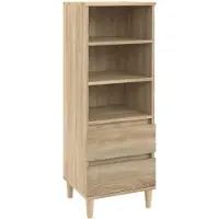 vidaXL Hoge kast 40x36x110 cm bewerkt hout sonoma eiken