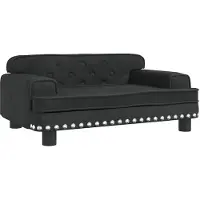 vidaXL Hondenmand 70x45x30 cm fluweel zwart